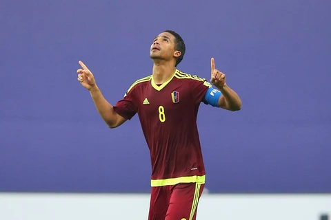 Yangel Herrera sắm vai người hùng của U20 Venezuela. (Nguồn: Getty Images)