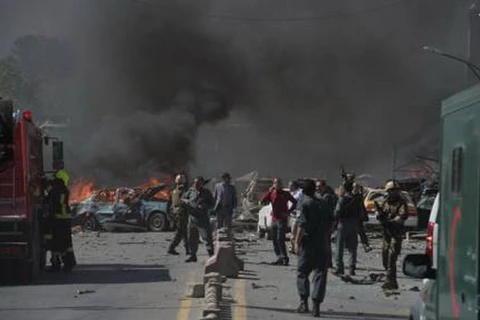 Hiện trường vụ đánh bom tại Kabul. (Nguồn: AFP)