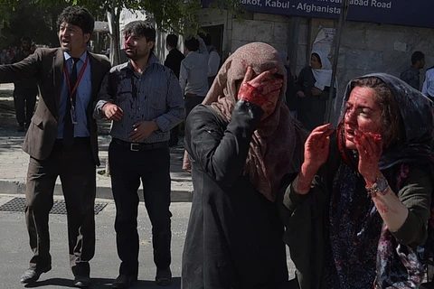 Nhiều người bị thương trong vụ đánh bom ở Kabul. (Nguồn: AFP)