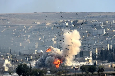 Hiện trường một vụ đánh bom ở Idlib, Syria. (Nguồn: SouthFront)