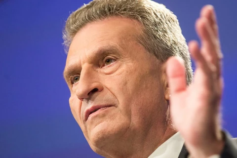 Ủy viên phụ trách ngân sách EU Günther Oettinger. (Nguồn: EPA)