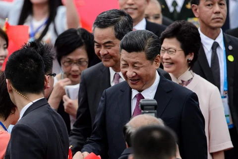 Chủ tịch Trung Quốc Tập Cận Bình tại Hong Kong. (Nguồn: AFP/Getty Images)