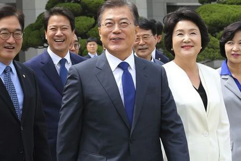 Tổng thống Hàn Quốc Moon Jae-in trong chuyến thăm Mỹ. (Nguồn: AP)