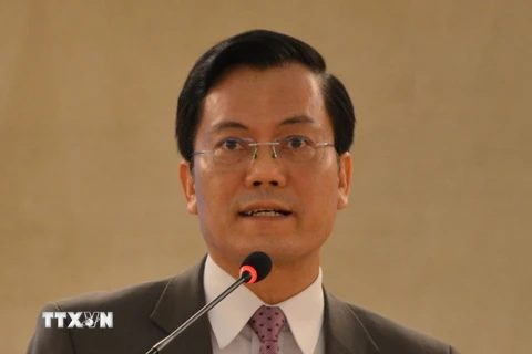 Thứ trưởng Bộ Ngoại giao Hà Kim Ngọc. (Ảnh: Hoàng Hoa/TTXVN)