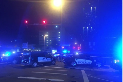 Cảnh sát có mặt ở nơi xảy ra vụ xả súng. (Nguồn: arkansasmatters.com)