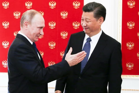 Tổng thống Nga Putin tiếp Chủ tịch Trung Quốc Tập Cận Bình. (Nguồn: Taiwan News)