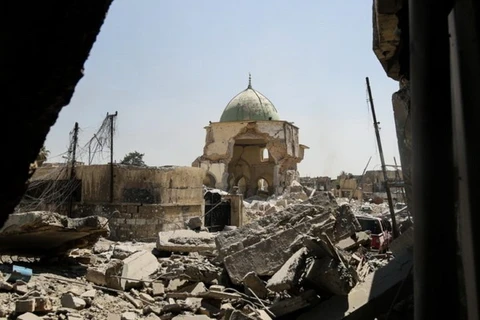 Cảnh đổ nát ở Mosul. (Nguồn: Getty Images)