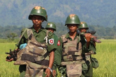 Lực lượng an ninh Myanmar. (Nguồn: BBC)