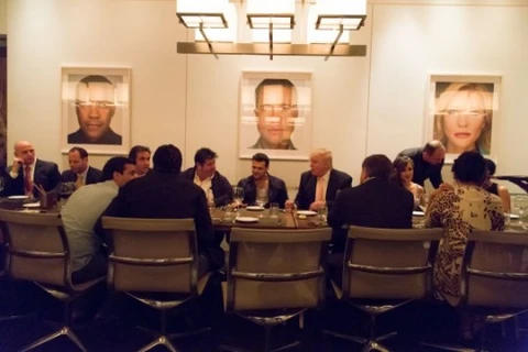 Tổng thống Mỹ Trump ăn tối cùng tỷ phú Nga Aras Agalarov. (Nguồn: The Intercept)