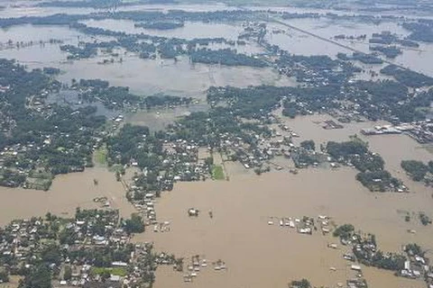Mưa lũ gây ngập lụt tại Ấn Độ. (Nguồn: Times of India)