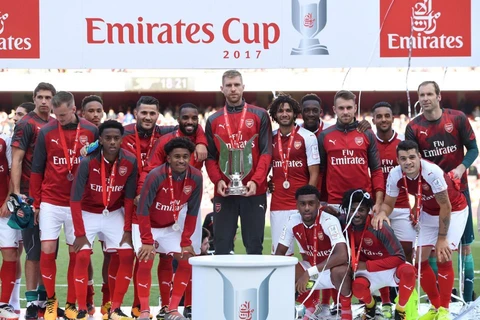 Arsenal vô địch Emirates Cup 2017. (Nguồn: Getty Images)