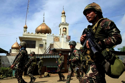 Lực lượng an ninh Philippines tại Marawi. (Nguồn: Reuters)