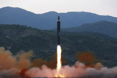Hình ảnh Triều Tiên phóng tên lửa. (Nguồn: SBS)