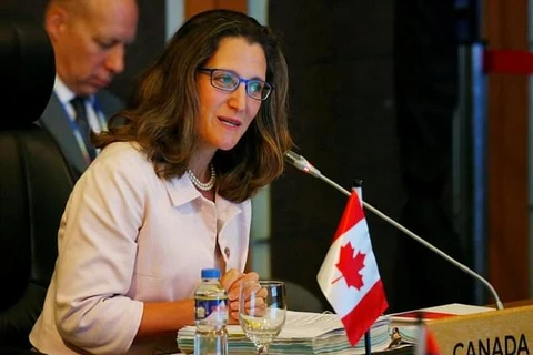 Ngoại trưởng Canada Chrystia Freeland. (Nguồn: AFP)
