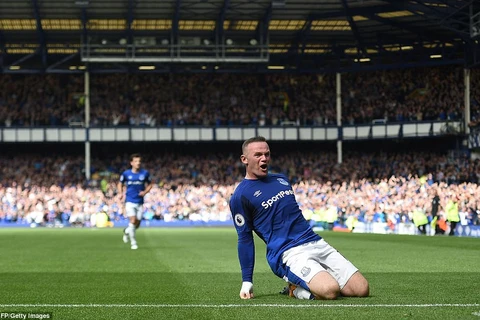 Rooney ghi bàn giúp Everton giành chiến thắng. (Nguồn: AFP/Getty Images)