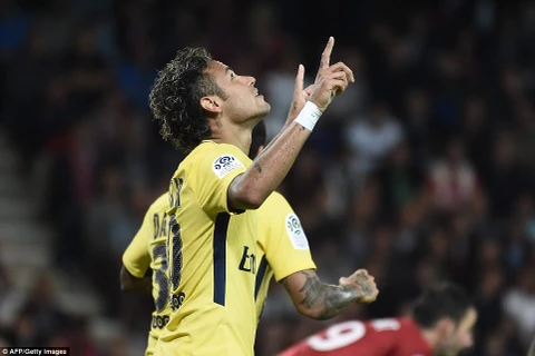 Neymar ghi bàn đầu tiên cho PSG. (Nguồn: AFP/Getty Images)