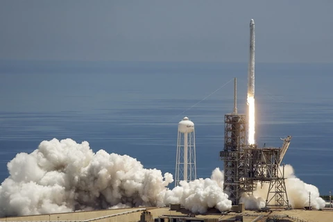 Hình ảnh vụ phóng tên lửa SpaceX. (Nguồn: AP)