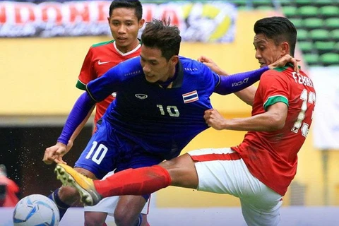 U22 Indonesia (áo đỏ) cầm hòa U22 Thái Lan.