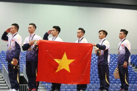 Thể dục dụng cụ giành HCV đầu tiên cho Việt Nam tại SEA Games 29. (Nguồn: Tuoitre)