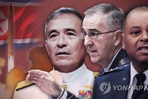 Các tướng lĩnh Mỹ bàn về vấn đề Triều Tiên. (Nguồn: Yonhap)