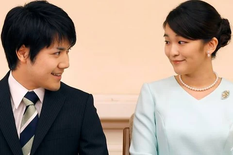 Công chúa Nhật Bản Mako và vị hôn phu thường dân Kei Komuro. (Nguồn: AFP)