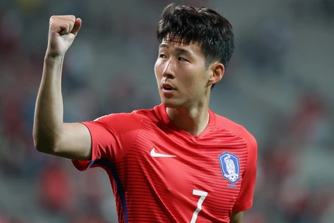 Son Heung-Min cùng tuyển Hàn Quốc giành vé tới Nga dự World Cup 2018. (Nguồn: Getty Images)