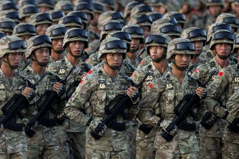 Lực lượng quân đội Trung Quốc. (Nguồn: Los Angeles Times)
