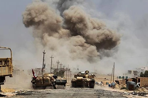 Xe tăng của lực lượng quân đội Iraq. (Nguồn: AFP)