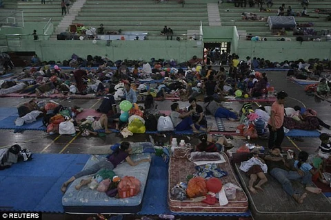 Nơi ở tạm của những người được sơ tán. (Nguồn: ​Reuters)