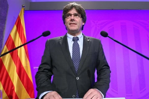 Thủ hiến Catalonia Carles Puigdemont. (Nguồn: Reuters)