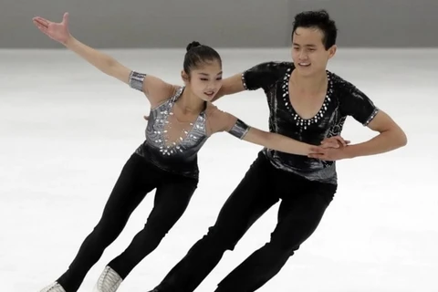 Hai vận động viên trượt băng nghệ thuật của Triều Tiên. (Nguồn: AP)