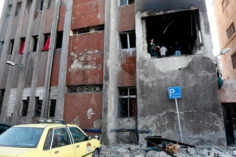 Hiện trường vụ tấn công ở Damascus. (Nguồn: AFP)