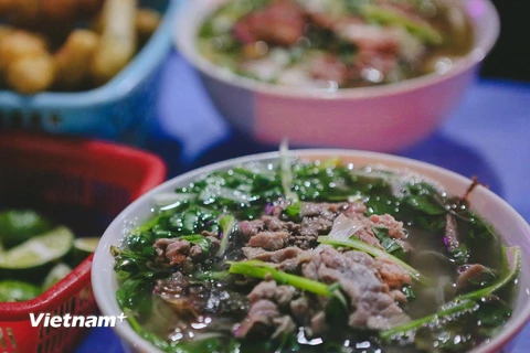 Phở, món ăn quốc hồn quốc túy của Việt Nam. (Ảnh: Lê Minh Sơn/Vietnam+)