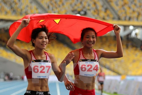 Đoàn Thể thao Việt Nam mất vị trí thứ 3 tại SEA Games 29. (Ảnh: Quốc Khánh/TTXVN)