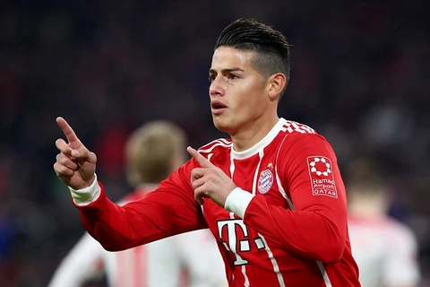 James Rodriguez lập công giúp Bayern lên ngôi đầu. (Nguồn: Reuters)