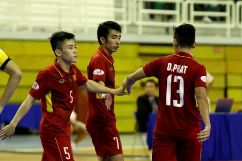 Tuyển Futsal Việt Nam thắng đậm Brunei để giành vé vào bán kết. (Nguồn: Futsal Vietnam)