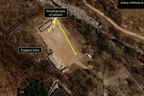 Bãi thử hạt nhân Punggye-ri của Triều Tiên. (Nguồn: AFP)