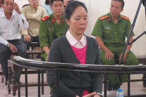 Bị cáo Phan Thúy Mai tại phiên tòa.