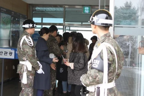 Trạm kiểm soát dân sự ở khu vực biên giới liên Triều. (Nguồn: Yonhap)