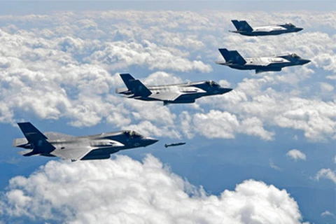 Hình ảnh cuộc tập trận không quân chung Hàn Quốc-Mỹ. (Nguồn: AP)