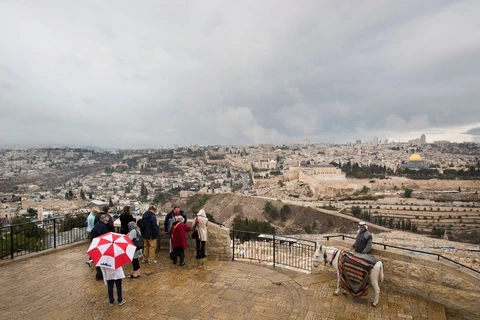 Một địa điểm có thể nhìn thấy toàn cảnh thành phố Jerusalem. (Nguồn: AP)