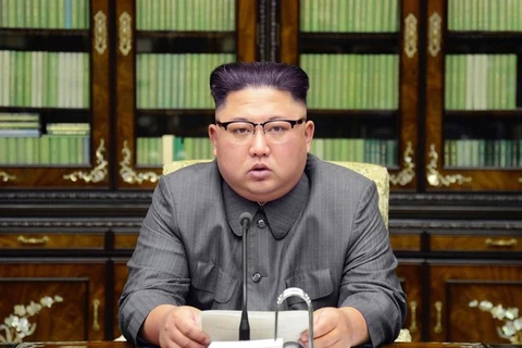Nhà lãnh đạo Triều Tiên Kim Jong-un cũng tham dự hội nghị. (Nguồn: AP)