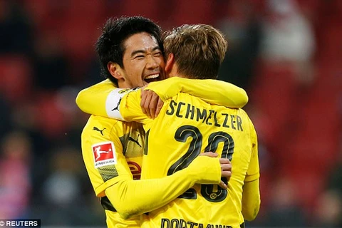 Kagawa góp công giúp Dortmund giành chiến thắng. (Nguồn: Reuters)