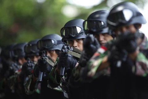 Lực lượng chống khủng bố của Indonesia. (Nguồn: Reuters)
