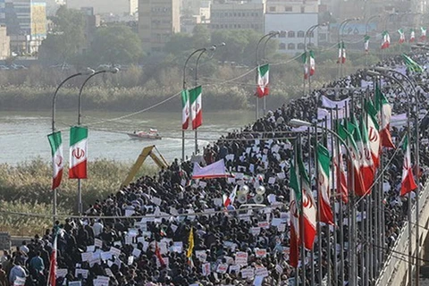 Biểu tình ở Iran. (Nguồn: milliyet.com.tr)