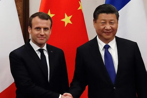 Tổng thống Pháp Macron và Chủ tịch Trung Quốc Tập Cận Bình. (Nguồn: AFP/Getty Images)