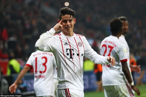 James góp công lớn giúp Bayern thắng đậm Leverkusen.