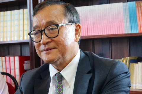 Ông Sam Rainsy - cựu thủ lĩnh đảng Cứu nguy Dân tộc Campuchia. (Nguồn: Asia Media Centre)