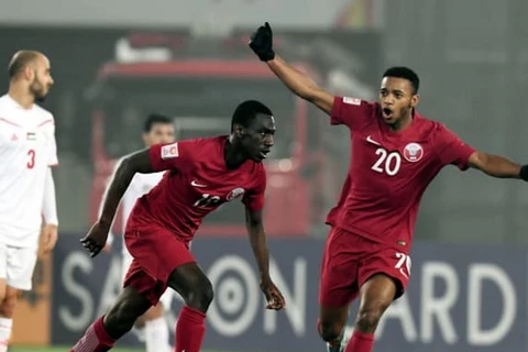 Niềm vui của các cầu thủ U23 Qatar. (Nguồn: AFC)