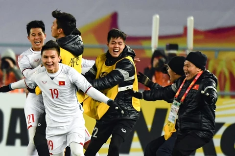 U23 Việt Nam lại giành thêm một chiến thắng lịch sử. (Nguồn: AFC)